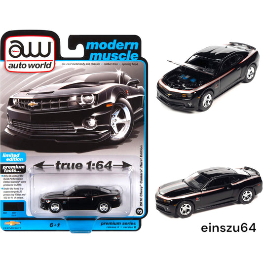 AUTO WORLD - 2010 HURST CHEVROLET CAMARO - BLACK - 1:64 - AWSP115B