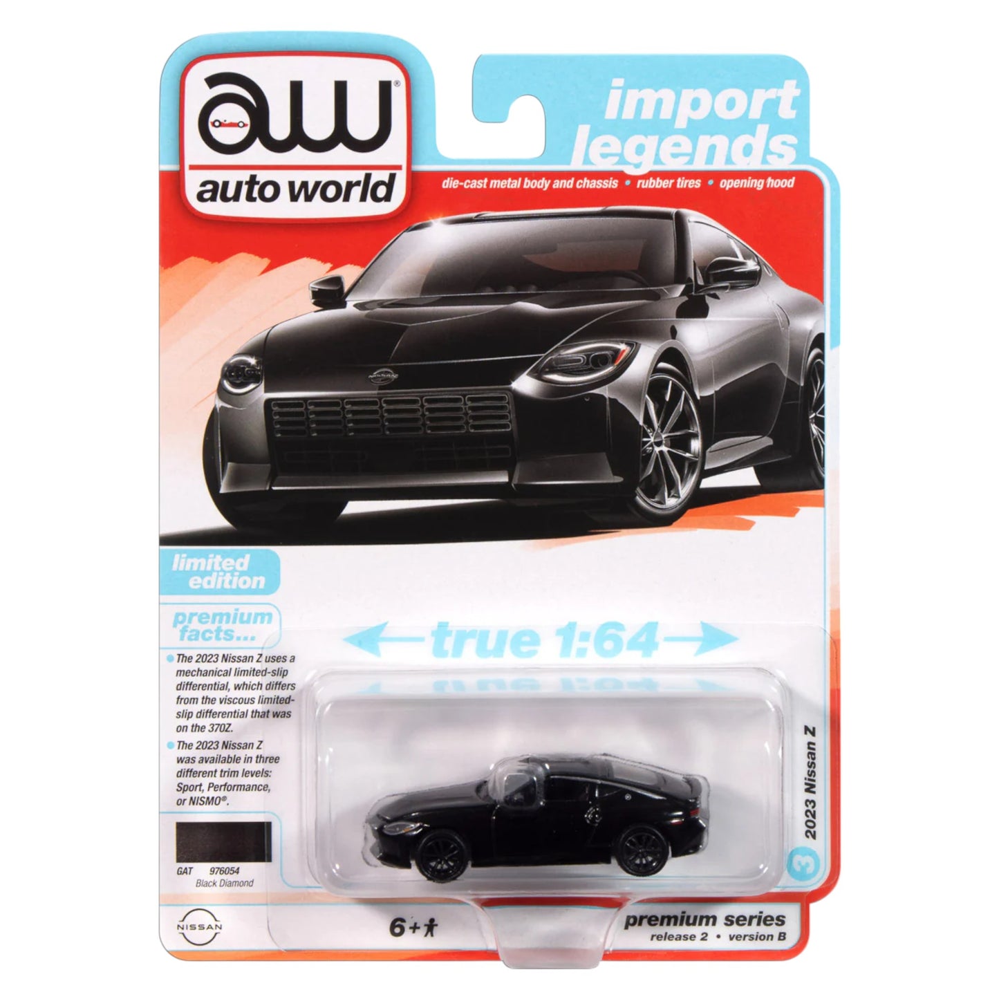 Autoworld - 2023 Nissan Z, black diamond - 1:64 - AWSP168B