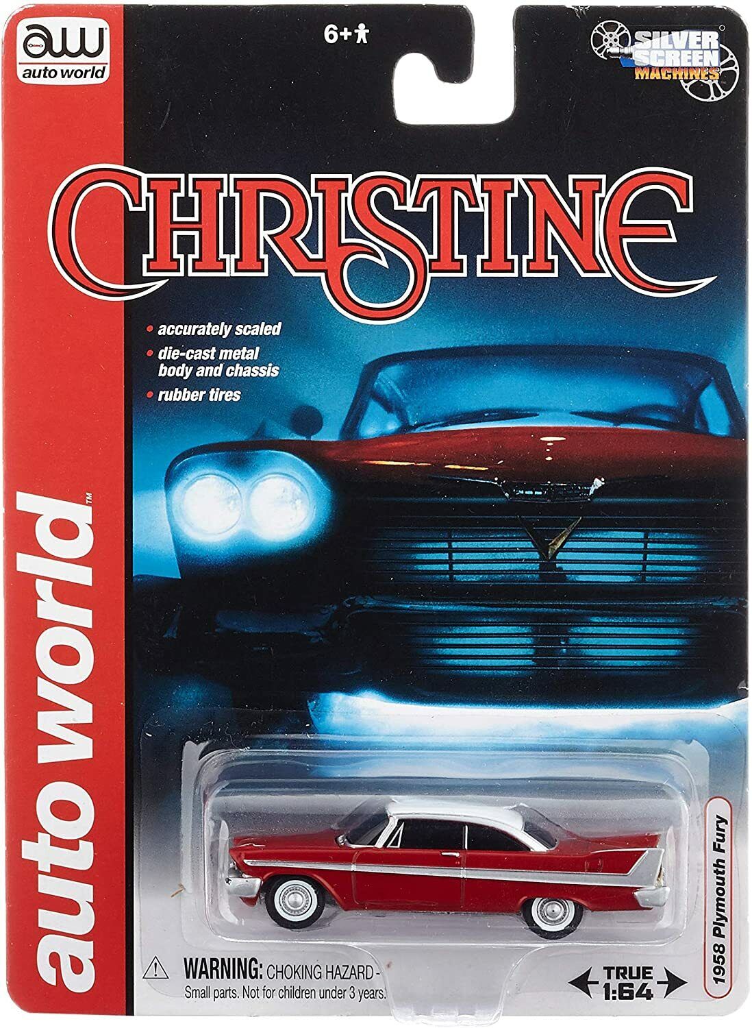 AUTO WORLD - Christine - 1958 Plymouth Fury - Evil Version - AWSS6401 - 1:64