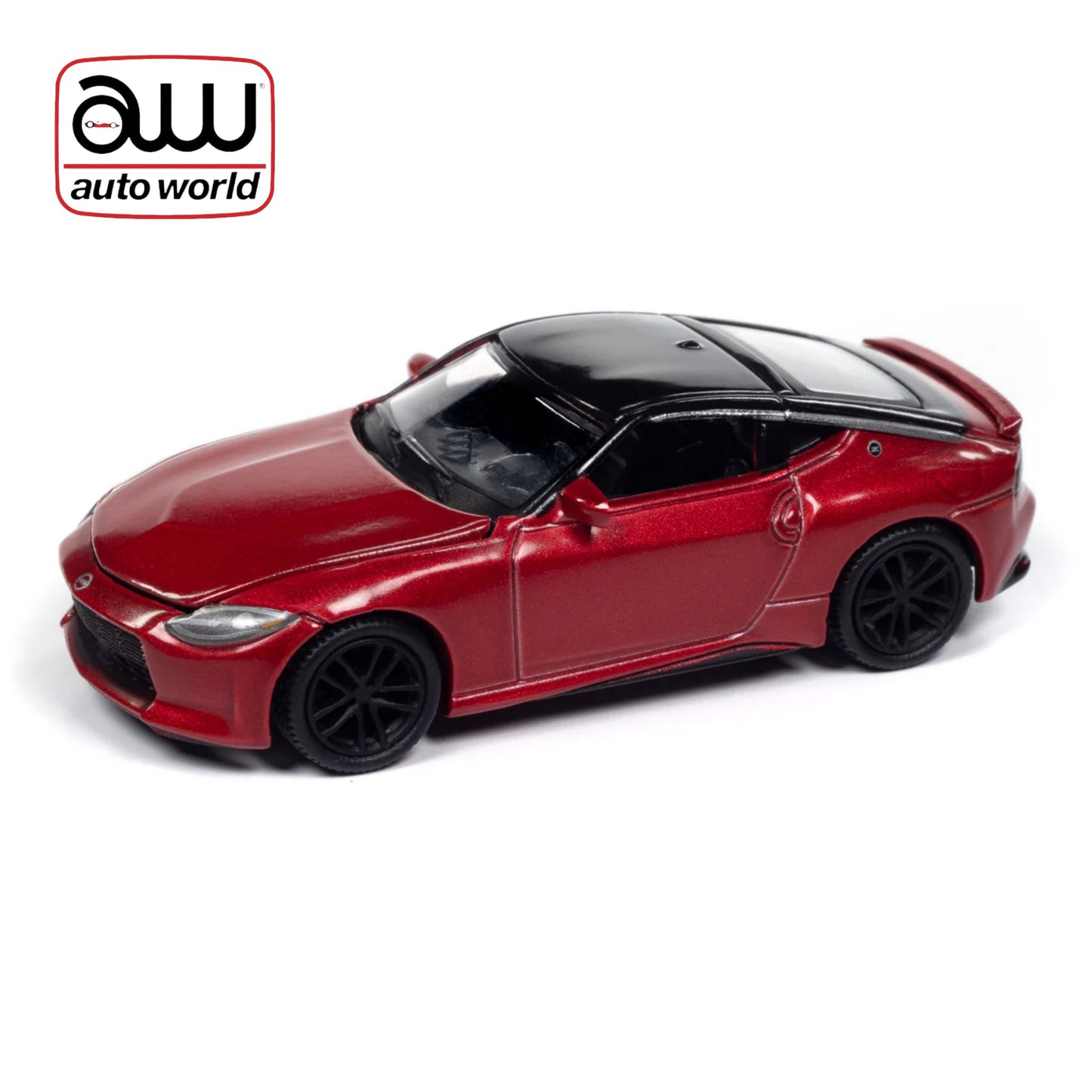 Autoworld - 2023 Nissan Z, Passion Red Tri-Coat with Black Roof - 1:64 - AWSP168A