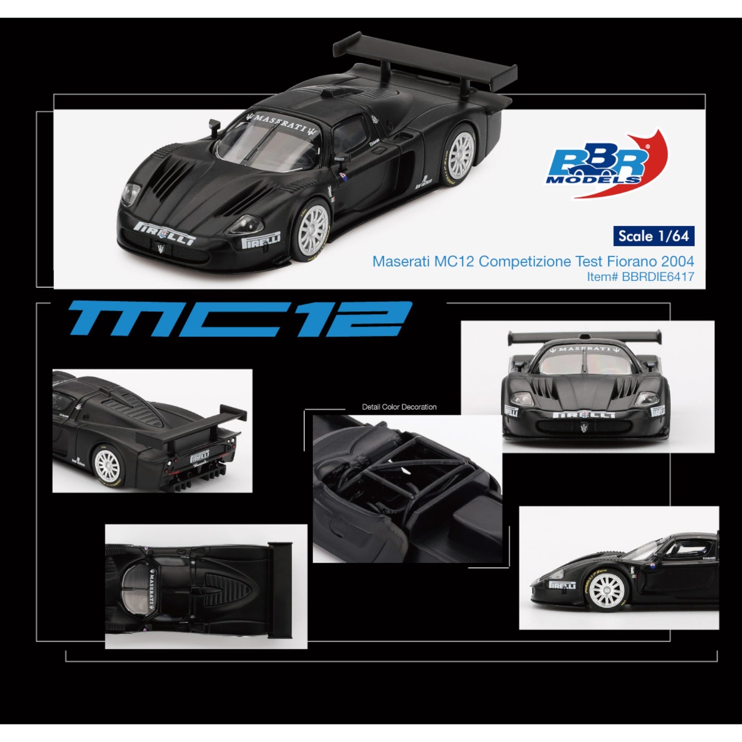 BBR - Pre-Order - Maserati MC12 Competizione Test Fiorano 2004 - BBRDIE6417