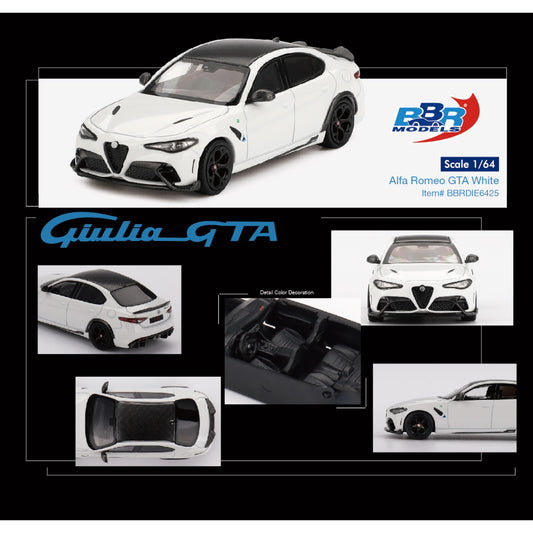 BBR - Pre-Order - Alfa Romeo Giulia GTA - White - BBRDIE6425
