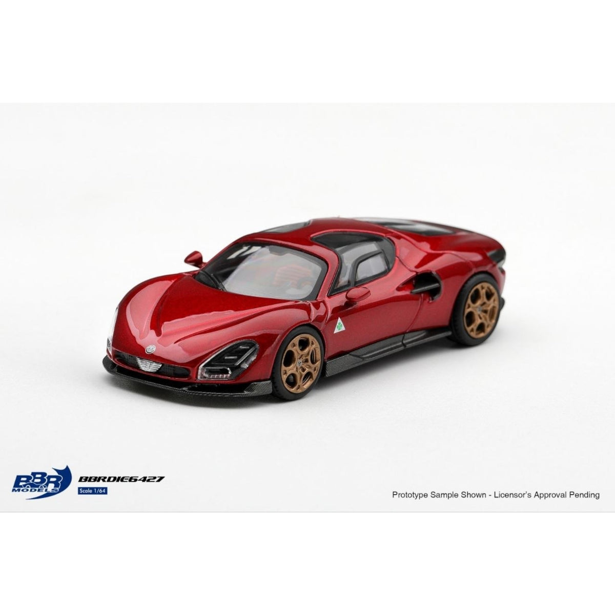BBR - Pre-Order - Alfa Romeo 33 Stradale Rosso Villa d'Este - BBRDIE6427