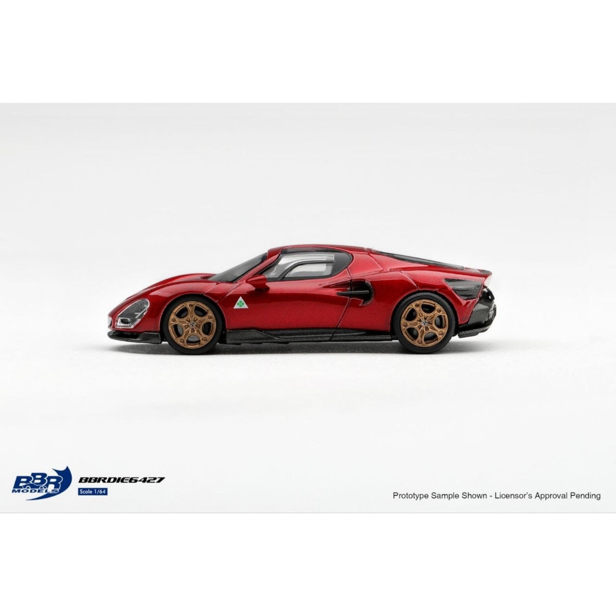 BBR - Pre-Order - Alfa Romeo 33 Stradale Rosso Villa d'Este - BBRDIE6427