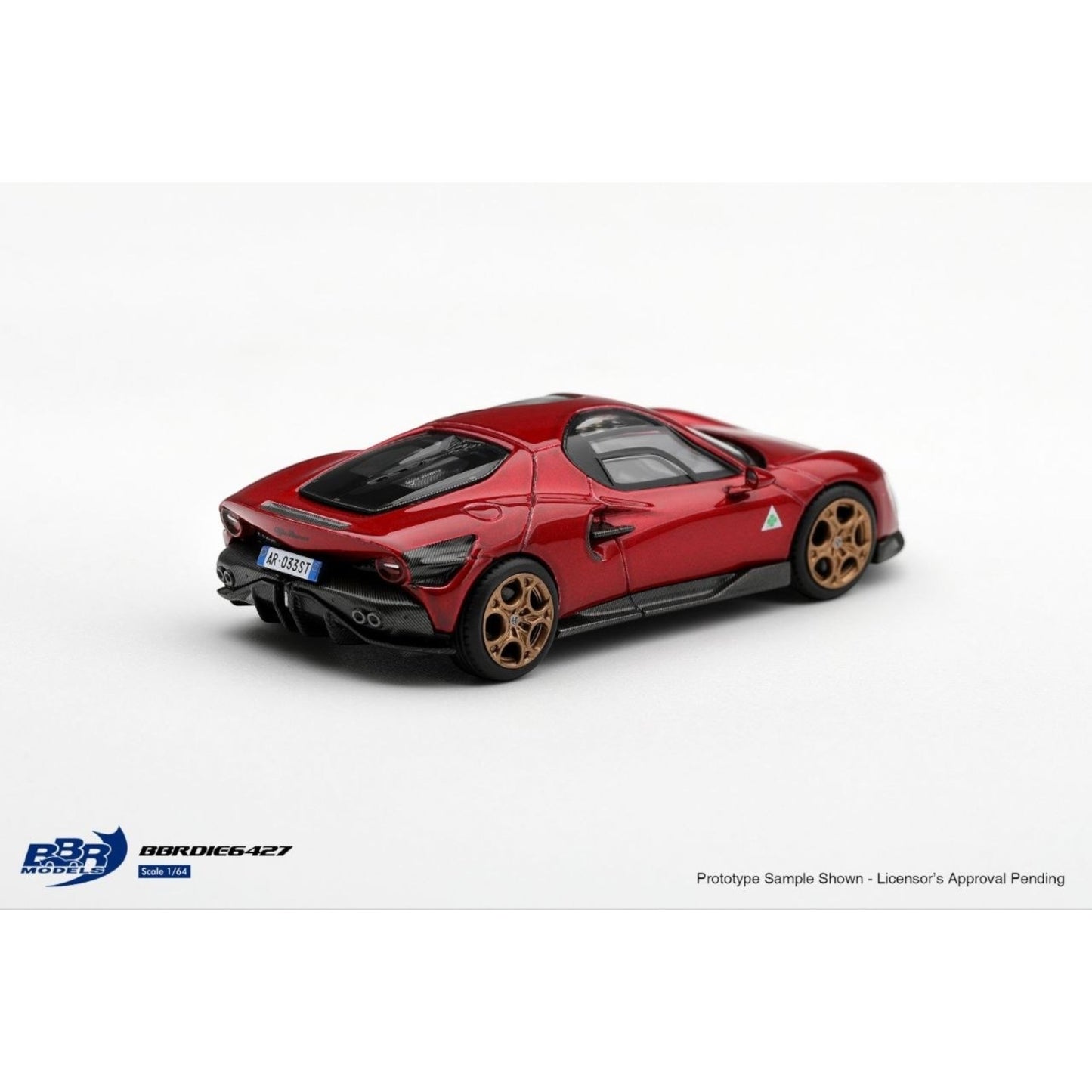 BBR - Pre-Order - Alfa Romeo 33 Stradale Rosso Villa d'Este - BBRDIE6427