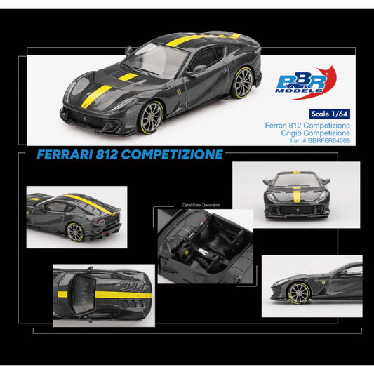 BBR - Pre-Order - Ferrari 812 Competizione Grigio - BBRFER64009