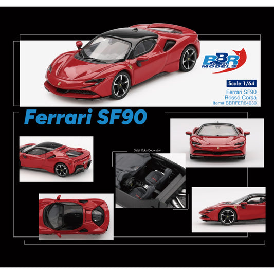 BBR - Pre-Order - Ferrari SF90 Rosso Corsa - BBRFER64030