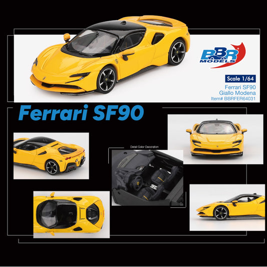 BBR - Pre-Order - Ferrari SF90 Giallo Modena - BBRFER64031