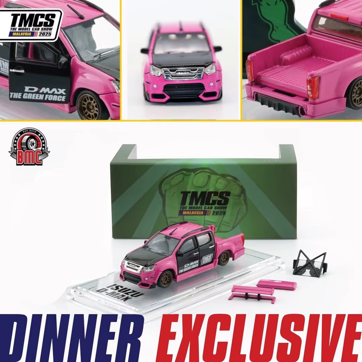 BM Creations - 2018 Isuzu D-Max Low Rider, Pink - TMCS Malaysia 2025 - BM64B0422