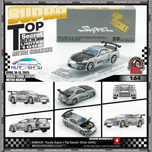 BM Creations - Toyota Supra Top Secret *Philippines Limited*, silver - BM64B0435