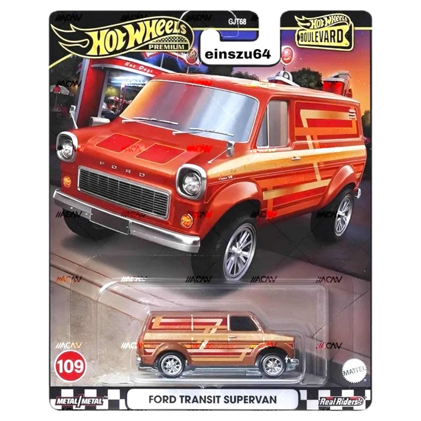 Hot Wheels 2024 - Boulevard - Ford Transit Supervan - No. 109 - HRT76