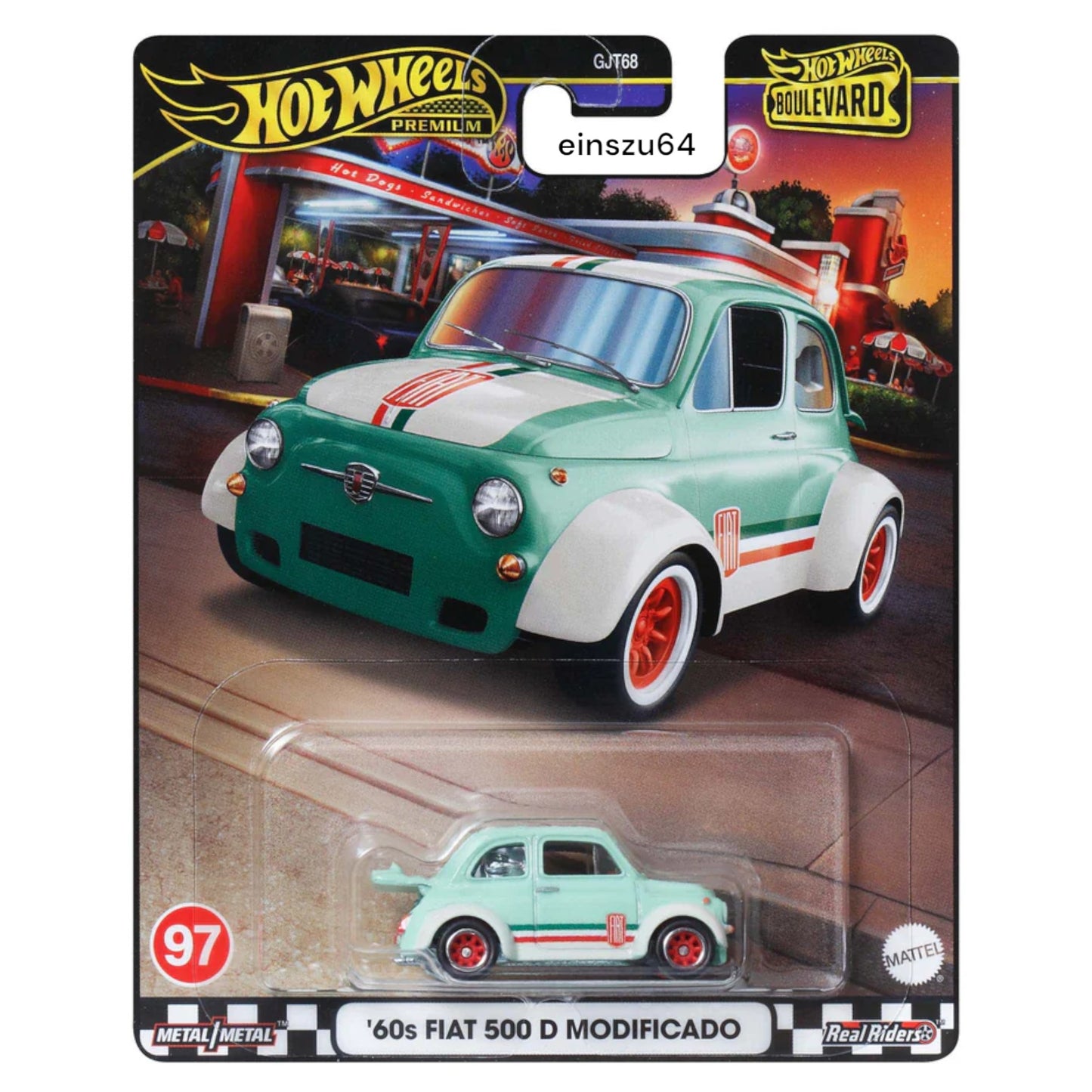 Hot Wheels 2024 - Boulevard - ´60 Fiat 500 D Modificado - HRT65 - No. 97