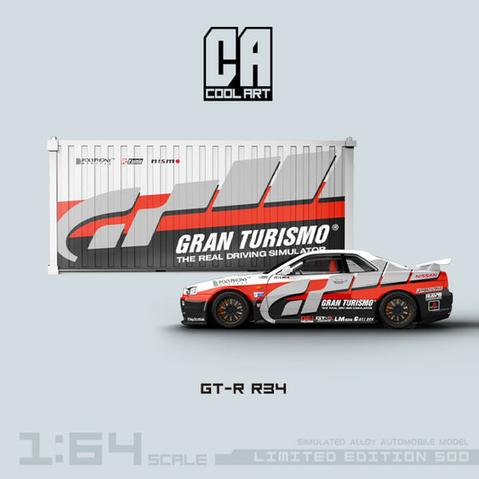 CoolArt Models - Skyline GT-R R34 - Gran Turismo - mit Container - CA646304-2