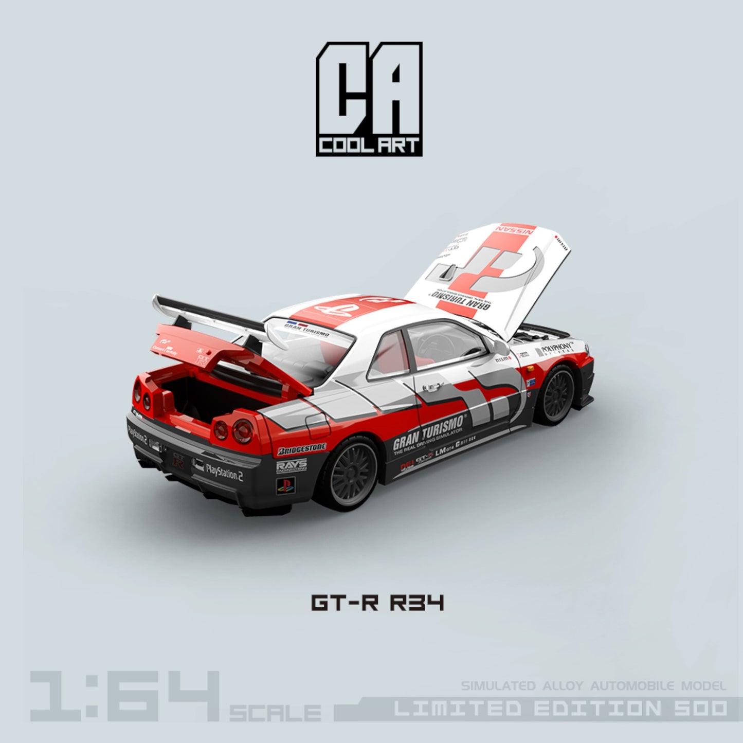 CoolArt Models - Skyline GT-R R34 - Gran Turismo - mit Container - CA646304-2