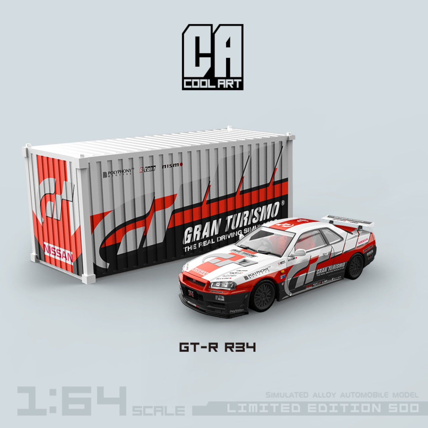 CoolArt Models - Skyline GT-R R34 - Gran Turismo - mit Container - CA646304-2