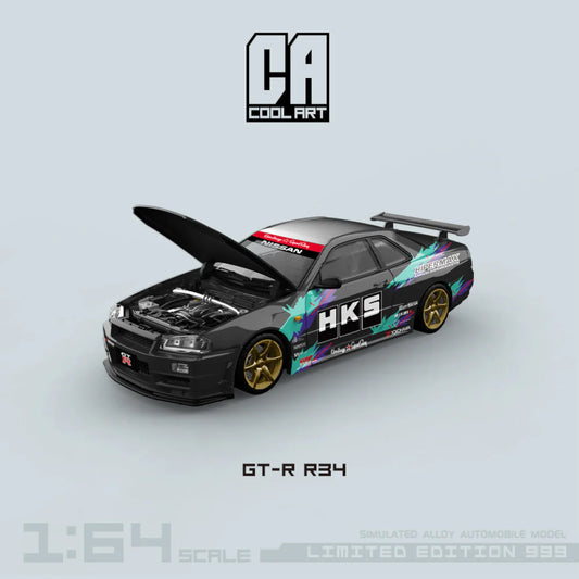 CoolArt Models - Pre-Order - Nissan Skyline GT-R R34 HKS - CA646313