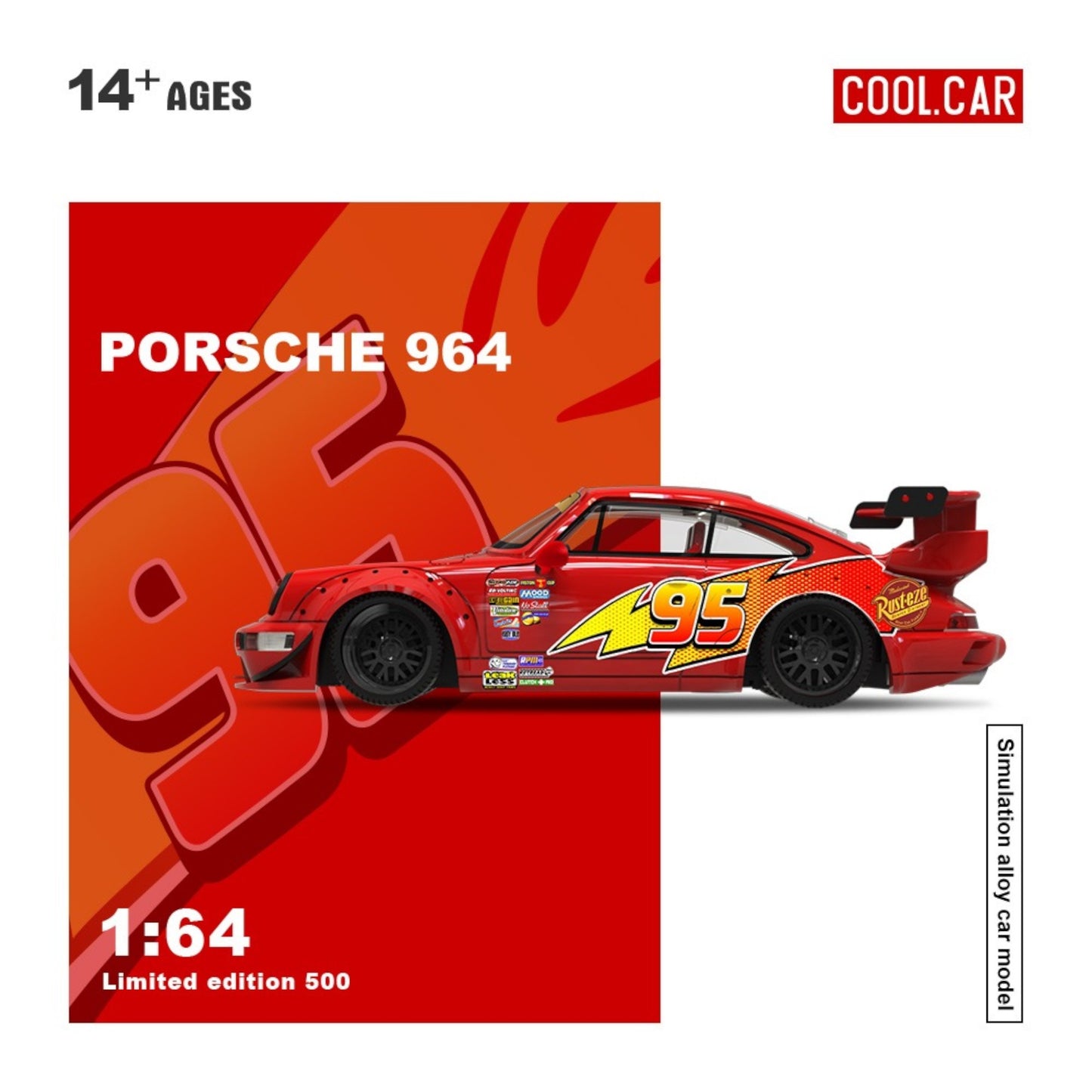 Pre-Order bis 19.09.2025 - CoolCar - Porsche 964 Lightning McQueen Paint - CC640883