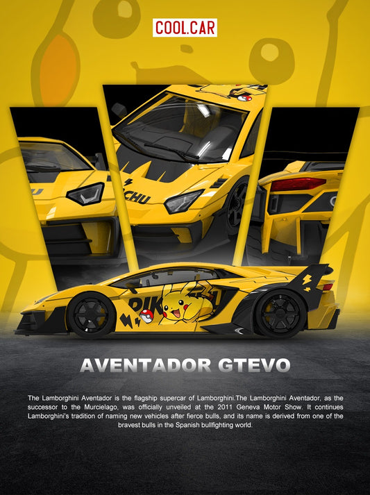 CoolCar - Pre-Order - Lamborghini Aventador GTEVO Pikachu - CC643833