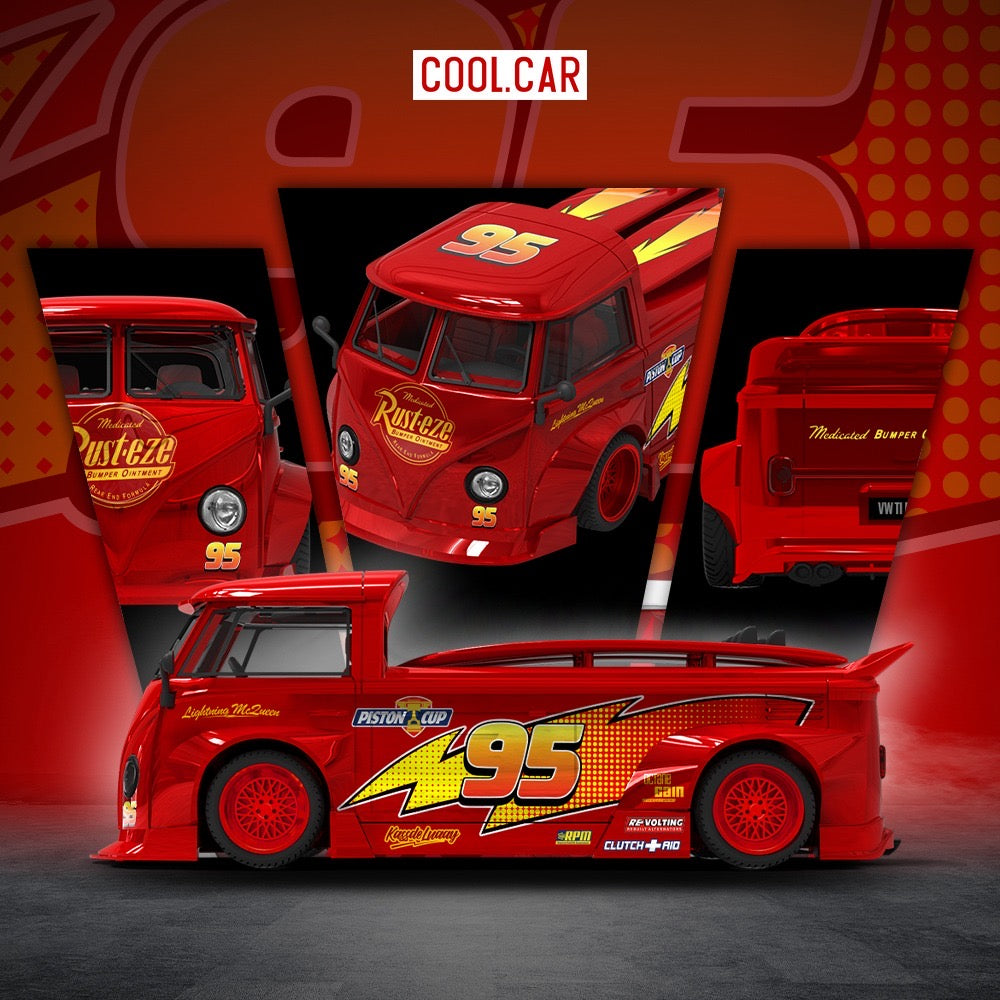 CoolCar - Pre-Order - Volkswagen T1 Pick-Up - Lightning McQueen - CC643923