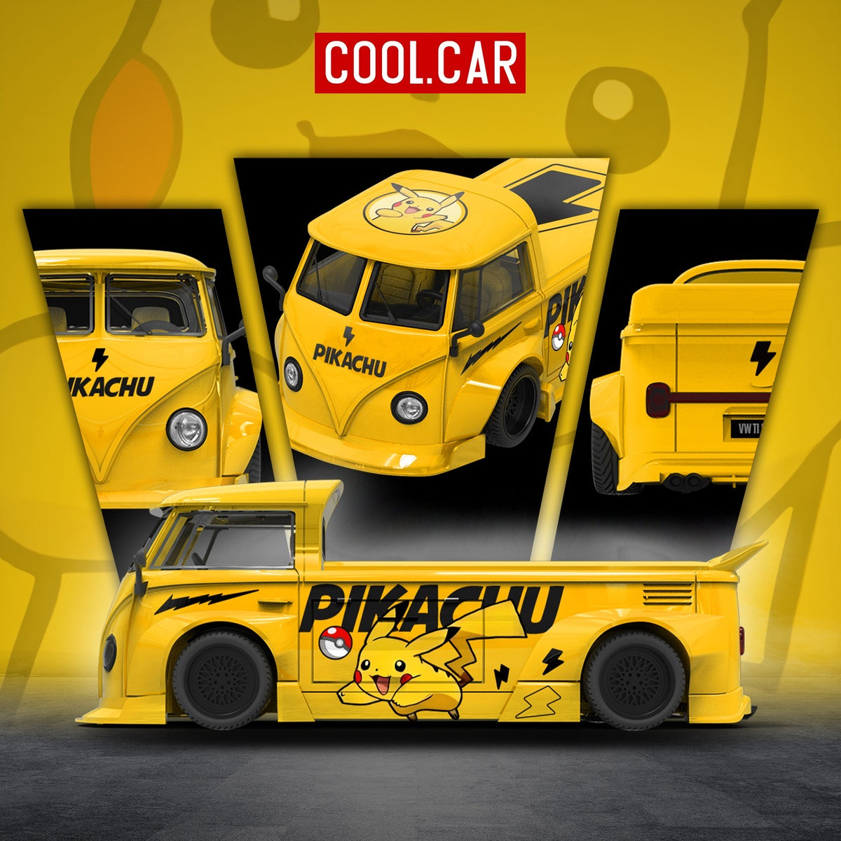 CoolCar - Pre-Order - Volkswagen T1 Pickup - Pikachu - CC643924