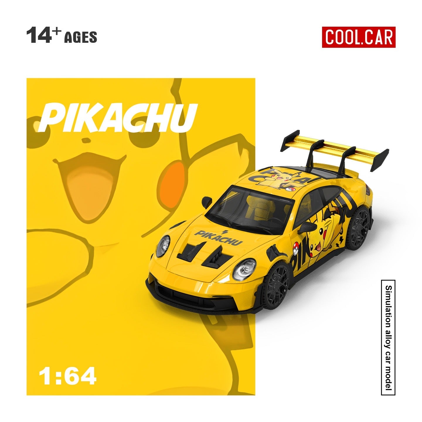 CoolCar - Pre-Order - Porsche 992 GT3 RS - Pikachu - CC644651