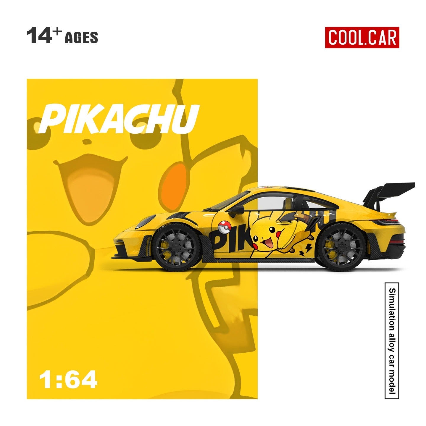 CoolCar - Pre-Order - Porsche 992 GT3 RS - Pikachu - CC644651