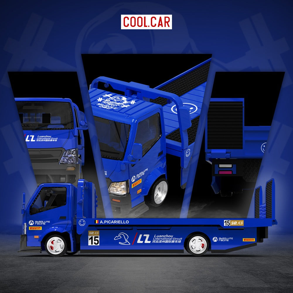 CoolCar - Pre-Order - H300 Flatbed Transport Trailer, blue - CC647231