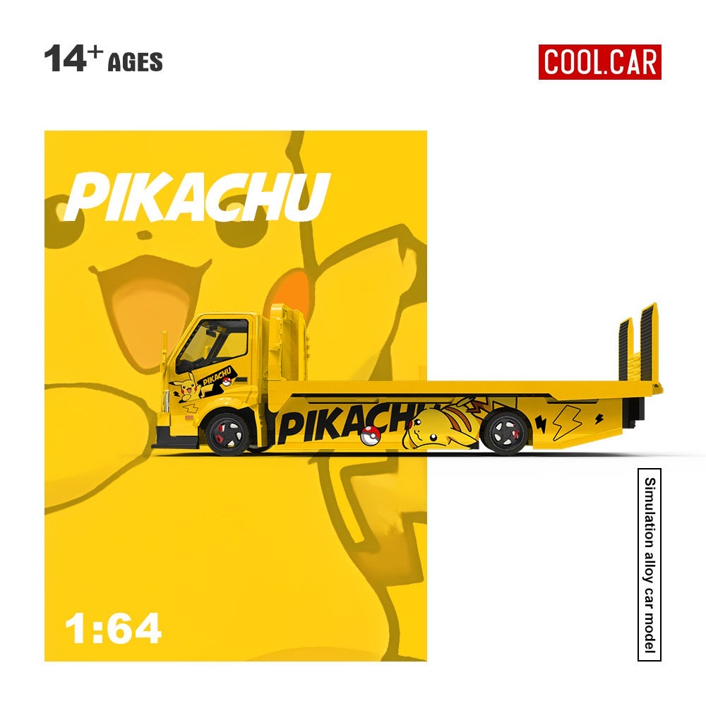 Pre-Order bis 17.06.2026 - CoolCar - H300 Flatbed Transport Trailer - Pikachu - CC647242
