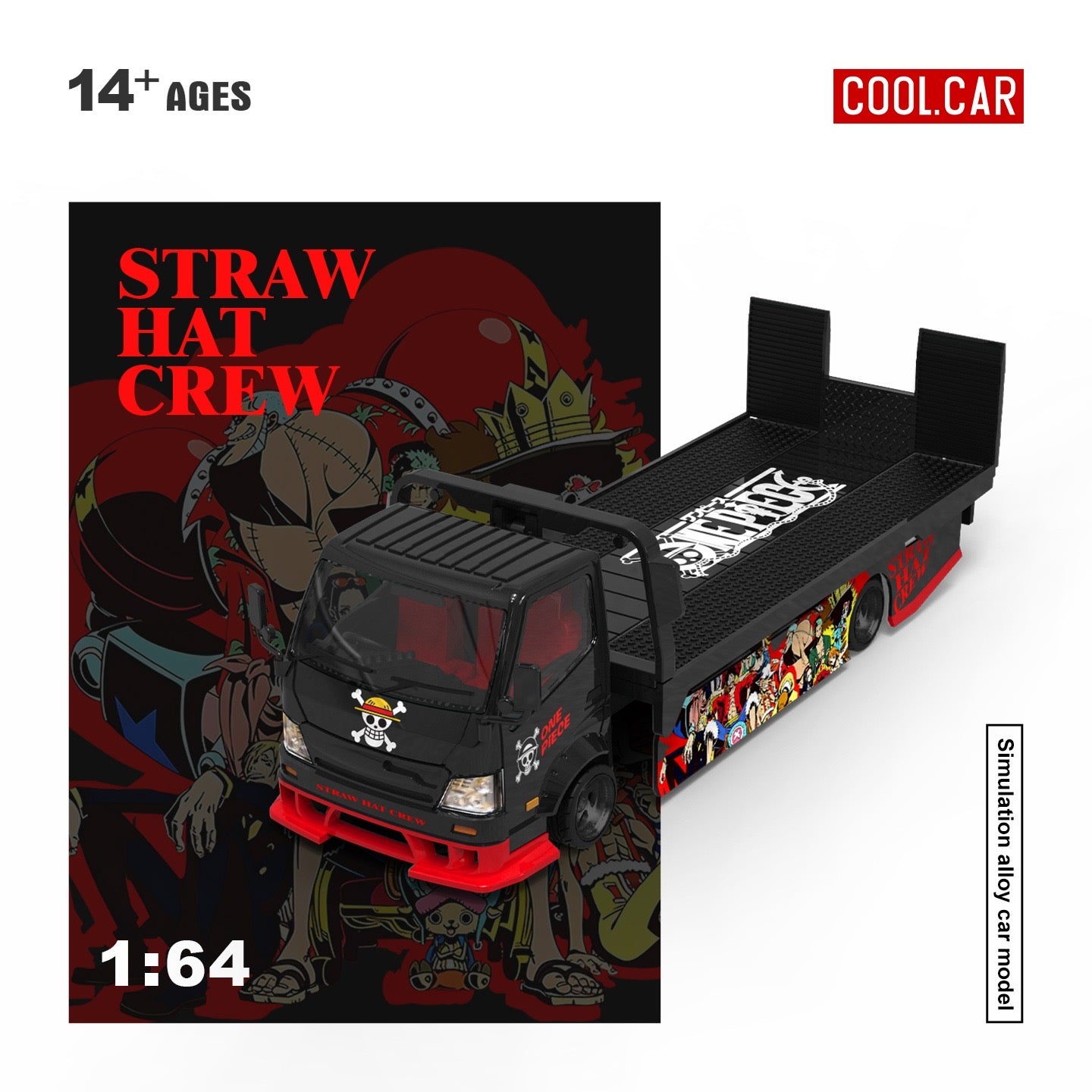 CoolCar - Pre-Order - H300 Flatbed Transport Trailer Straw Hat Crew - CC647258