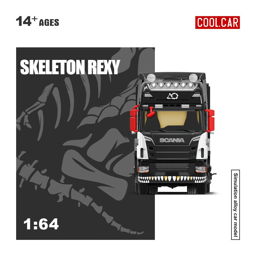CoolCar - Pre-Order - Scania Flatbed Truck - Skeleton Rexy - CC647505