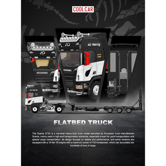 CoolCar - Pre-Order - Scania Flatbed Truck - Skeleton Rexy - CC647505