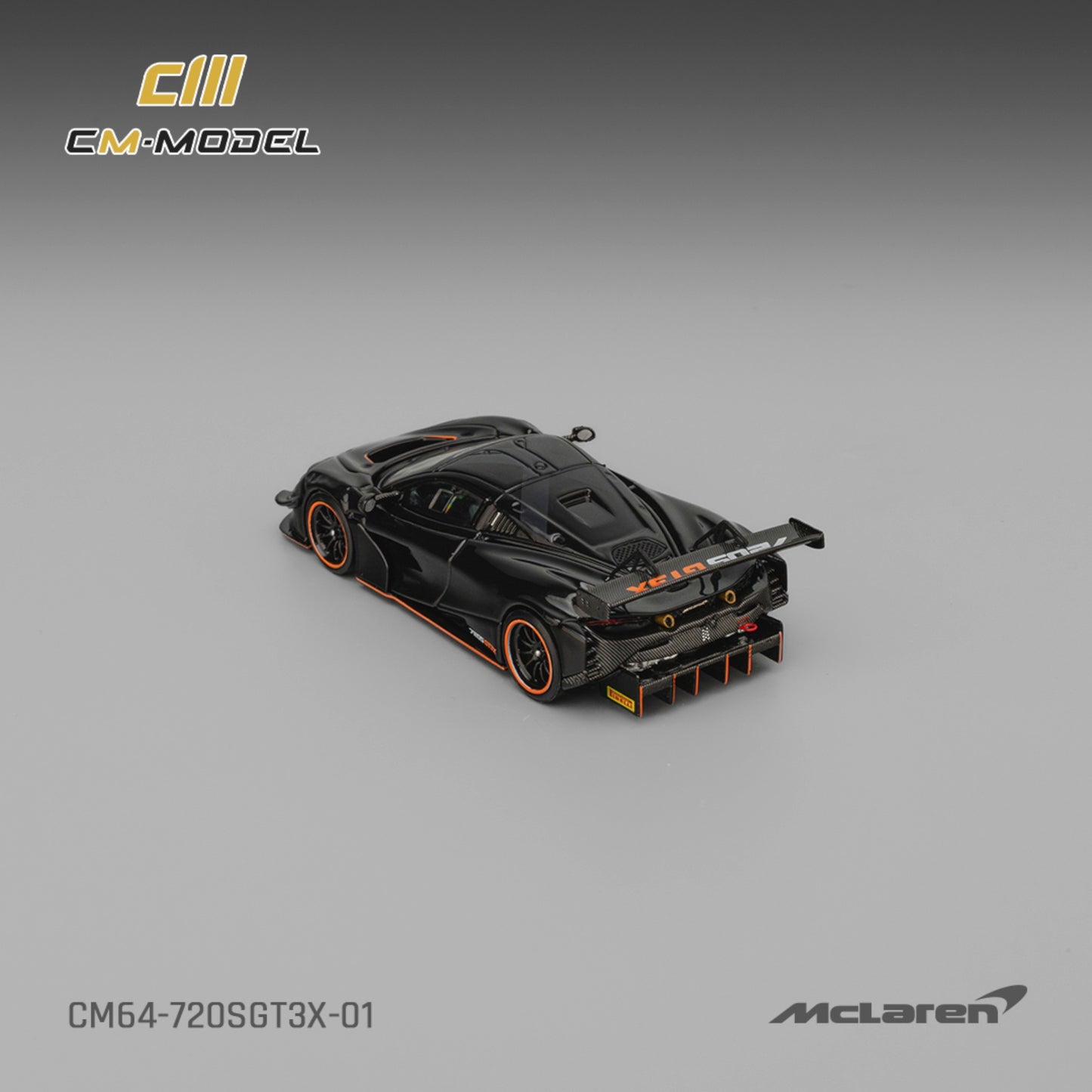 CM Model - Pre-Order - Mclaren 720SGT3X Black - CM64-720SGT3X-01