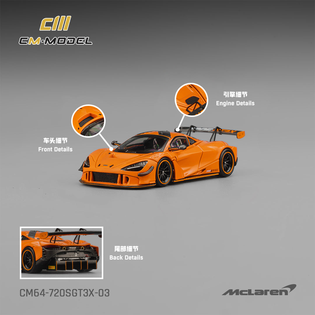 CM Model - Pre-Order - Mclaren 720SGT3X Papaya Orange