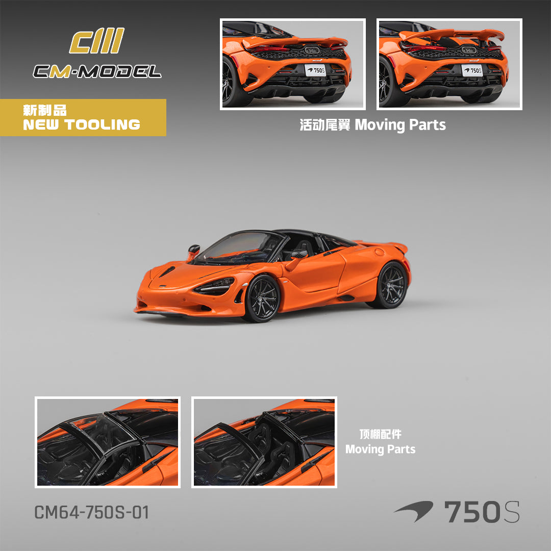 CM Model - Pre-Order - Mclaren 750S Spider Ember Orange - CM64-750S-01