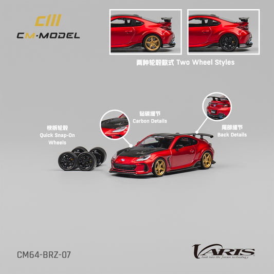 CM Model - Pre-Order - SUBARU BRZ Varis Widebody Metallic Red - CM64-BRZ-07