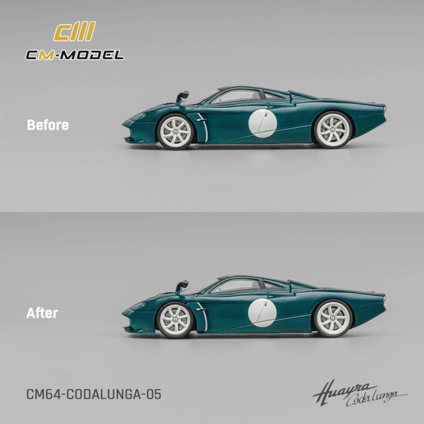 CM Model - Pre-Order - Pagani Huayra Codalunga Green - CM64-CODALUNGA-05