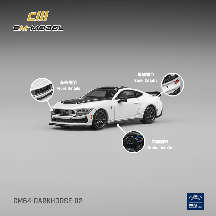 CM Model - Pre-Order - Ford Mustang DarkHorse Oxford White - CM64-Darkhorse-02