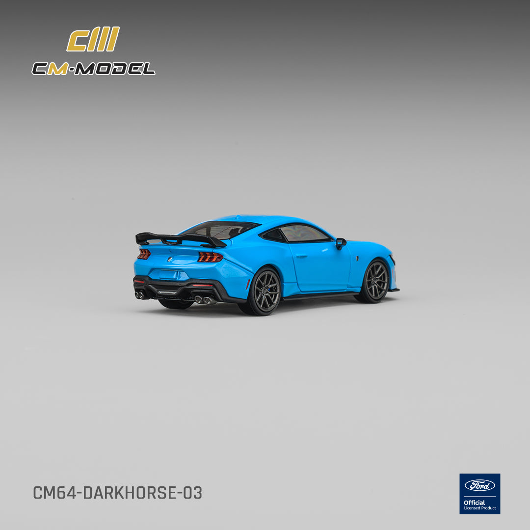 CM Model - Pre-Order - Ford Darkhorse Grabber Blue with Black Hood Stripes - CM64-Darkhorse-03
