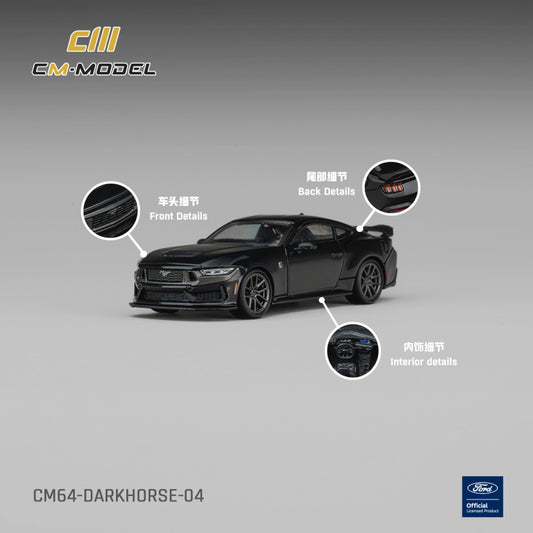 CM Model - Pre-Order - Ford Mustang Darkhorse Shadow Black - CM64-DARKHORSE-04