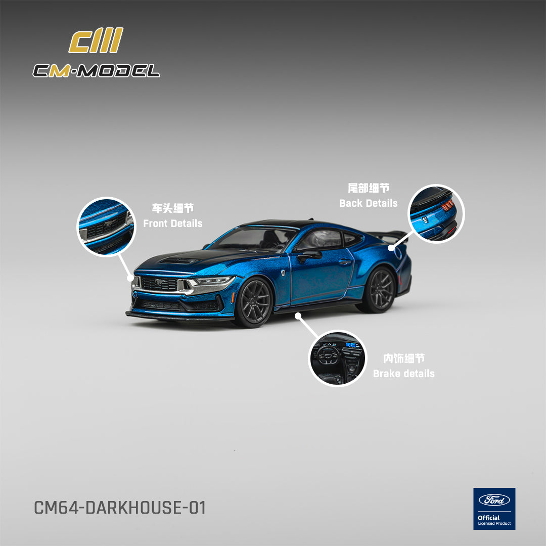 CM Model - Pre-Order - Ford Mustang DarkHorse Blue Ember Metallic - CM64-DarkHorse-01