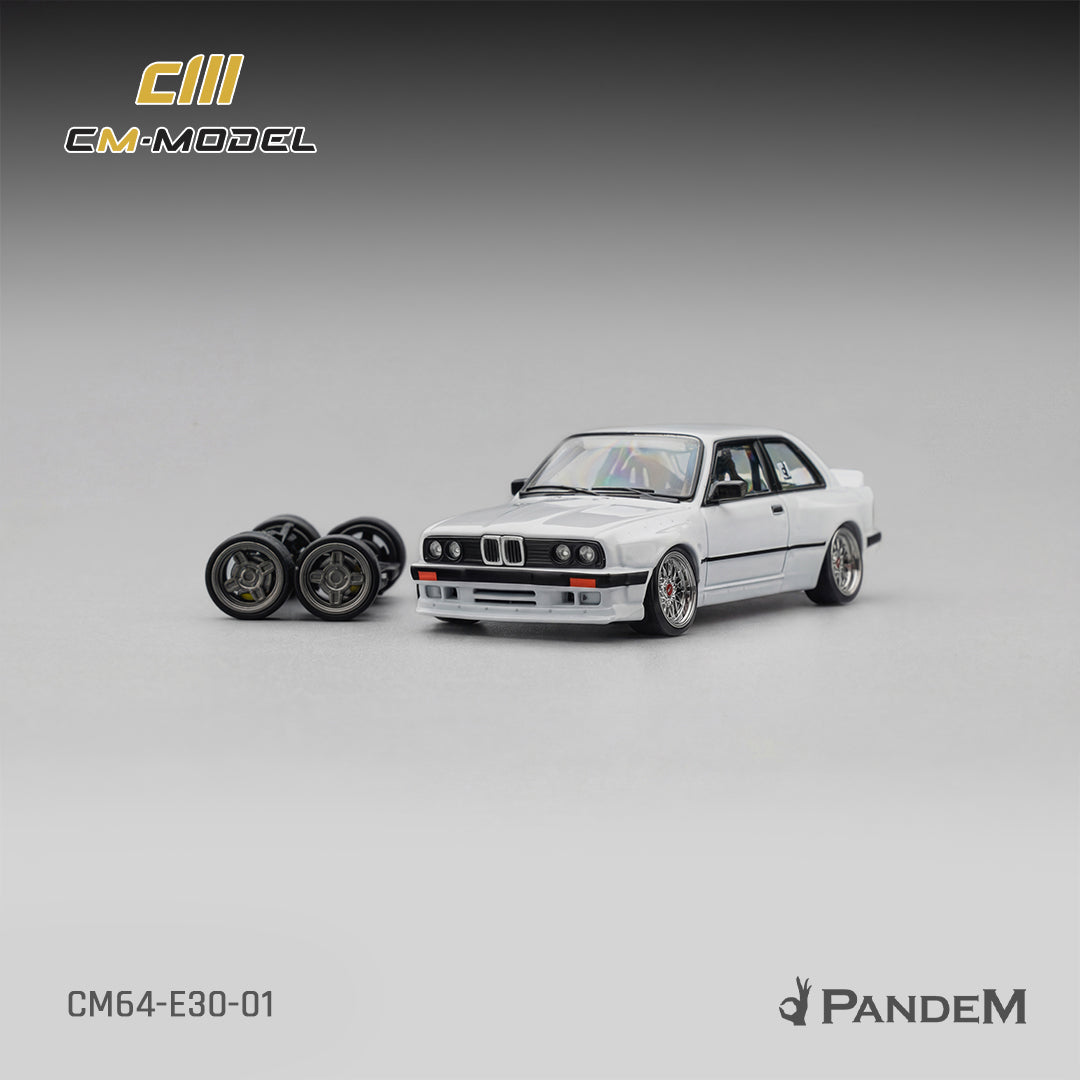 CM Model - Pre-Order - Pandem BMW M3 E30, Pearl White - CM64-E30-01