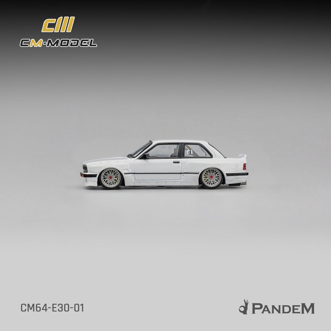 CM Model - Pre-Order - Pandem BMW M3 E30, Pearl White - CM64-E30-01