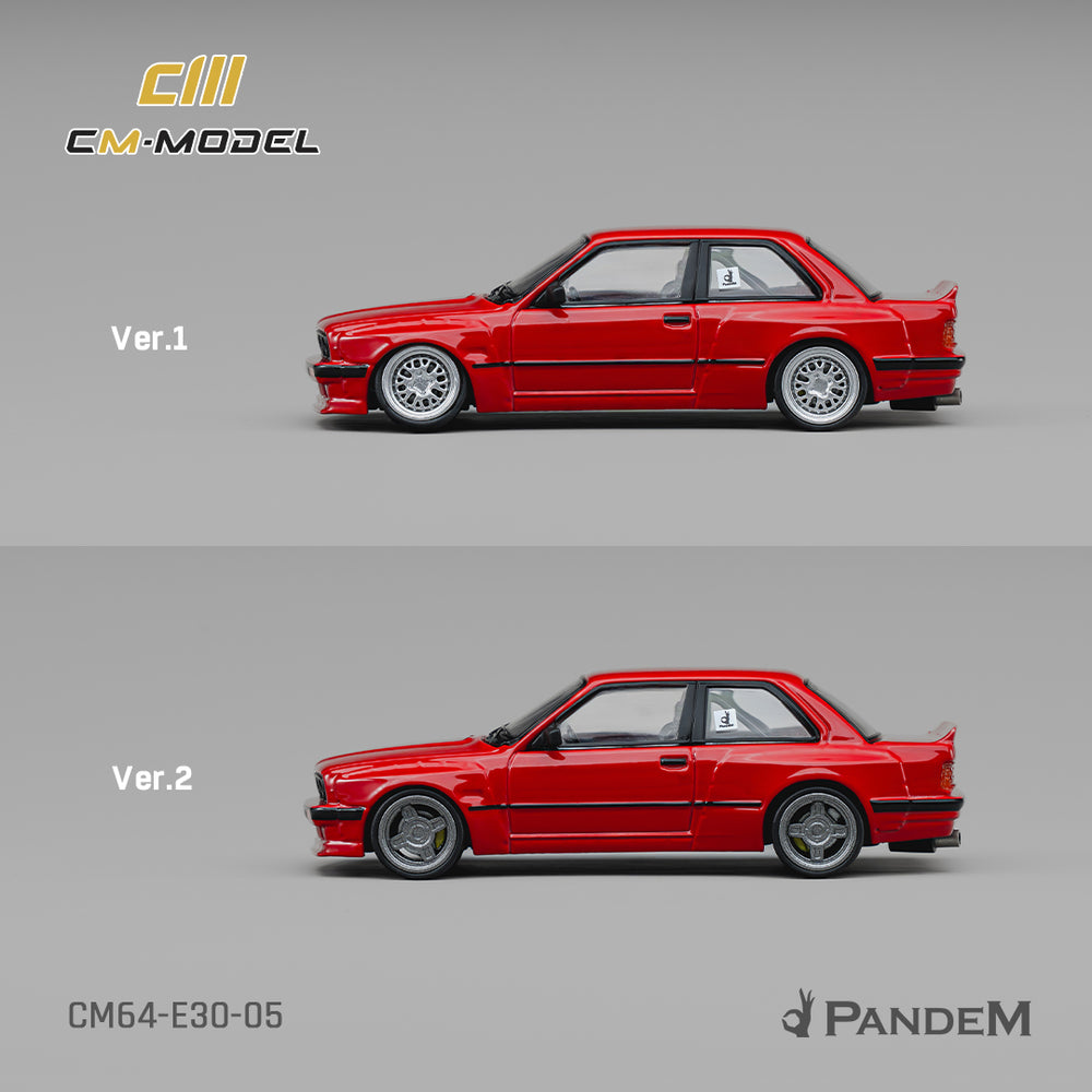 CM Model - Pre-Order - Pandem M3 E30 Bright Red - CM64-E30-05