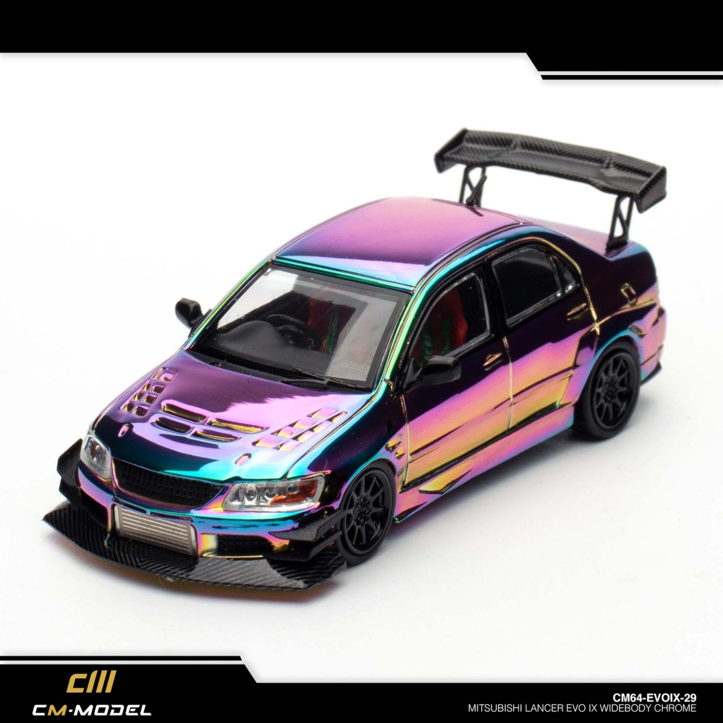 CM Model - Mitsubishi Lancer Evolution IX Widebody - Chrome Purple - CM64-EVOIX-29