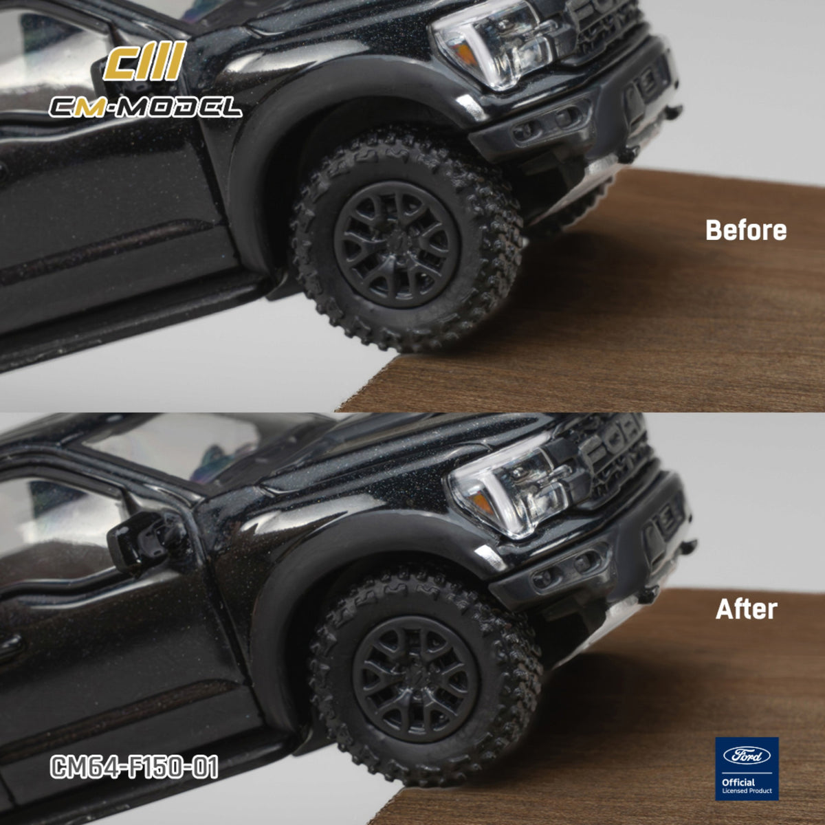 CM Model - Pre-Order - Ford F-150 Raptor Agate Black Metallic - CM64-F150-01