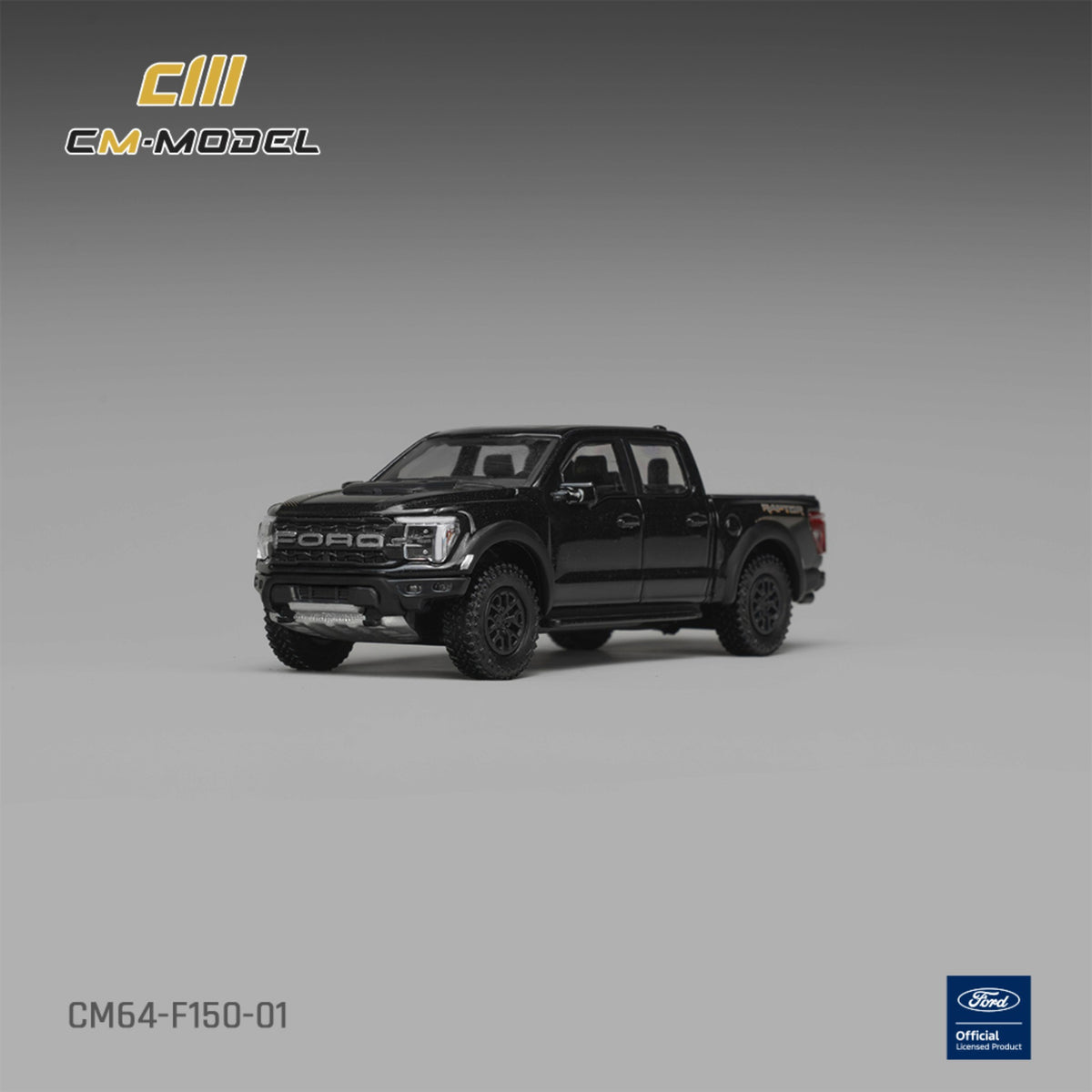 CM Model - Pre-Order - Ford F-150 Raptor Agate Black Metallic - CM64-F150-01