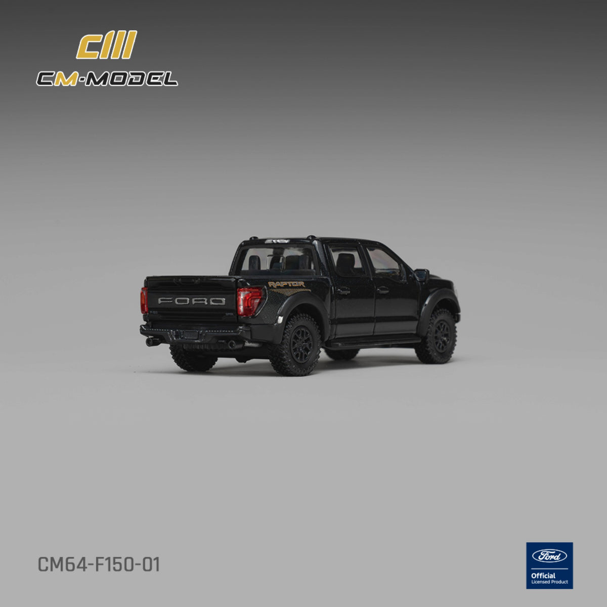 CM Model - Pre-Order - Ford F-150 Raptor Agate Black Metallic - CM64-F150-01
