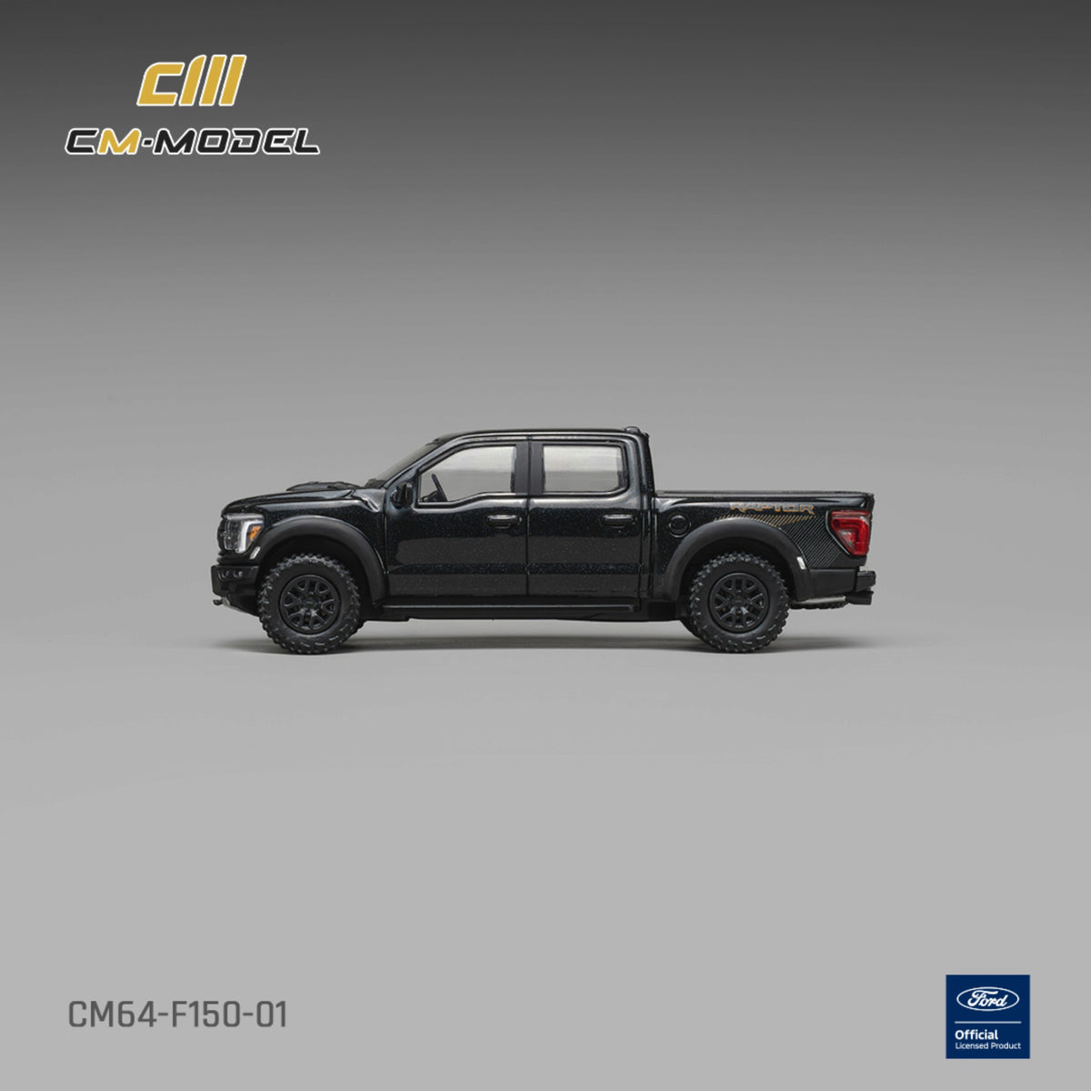 CM Model - Pre-Order - Ford F-150 Raptor Agate Black Metallic - CM64-F150-01