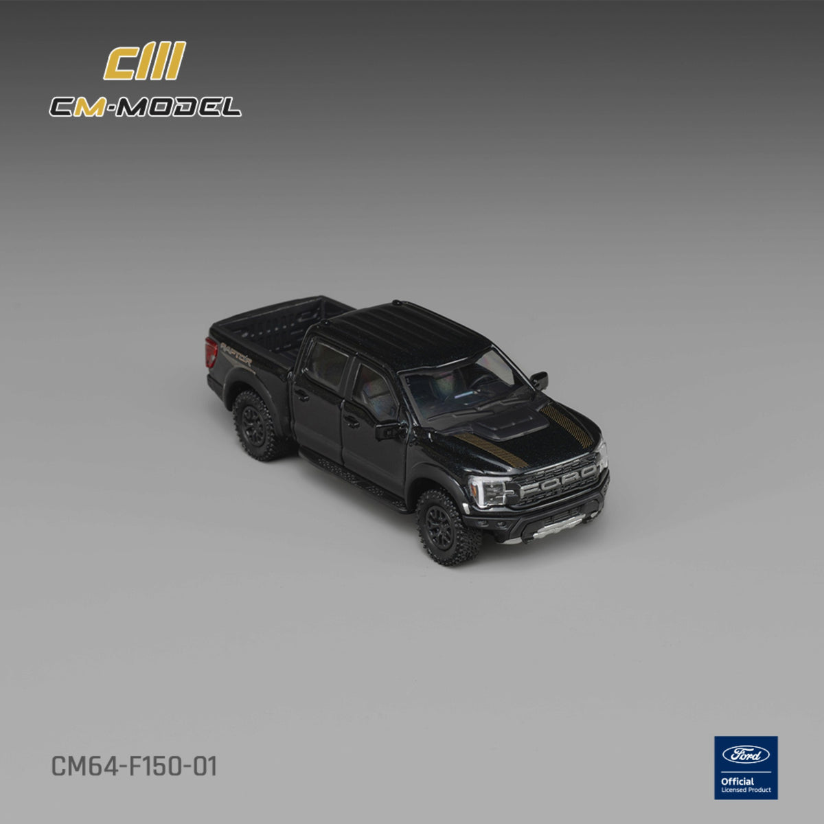 CM Model - Pre-Order - Ford F-150 Raptor Agate Black Metallic - CM64-F150-01