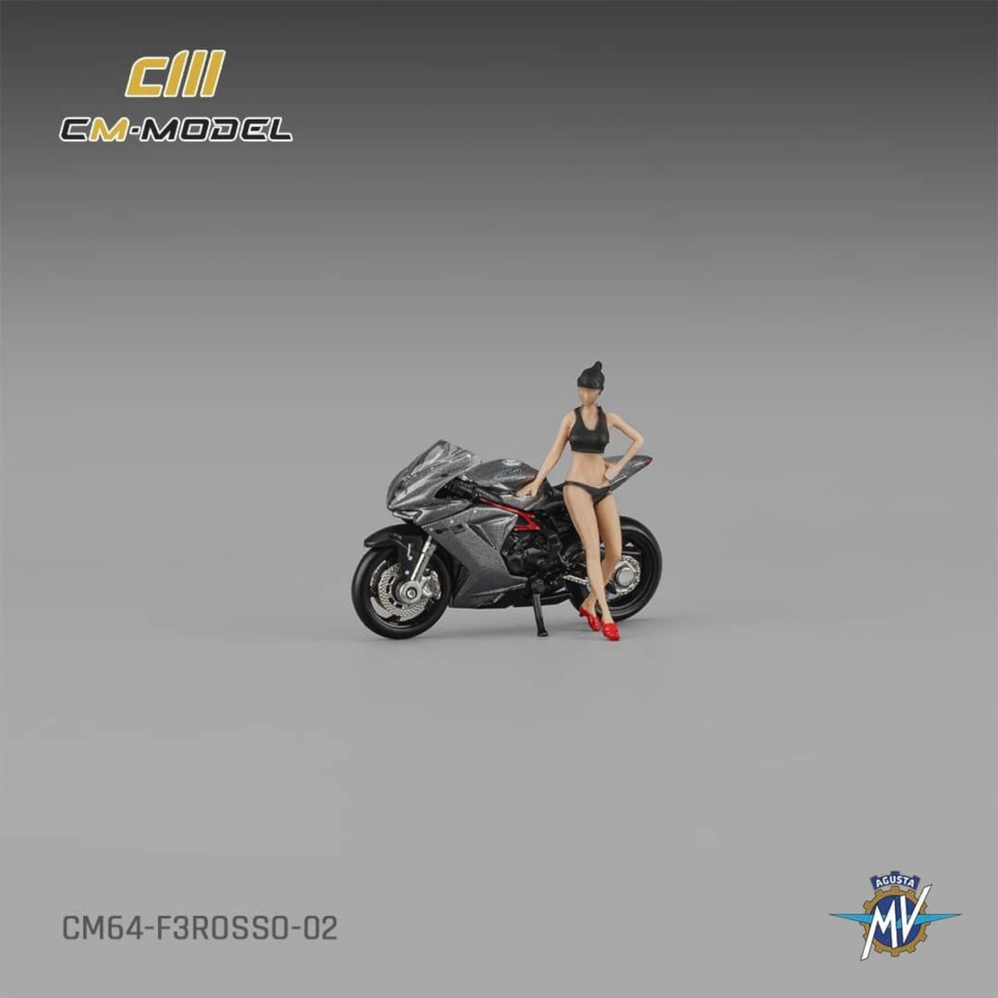 CM Model - Pre-Order - MV Agusta F3Rosso with Showgirl - CM64-F3ROSSO-02